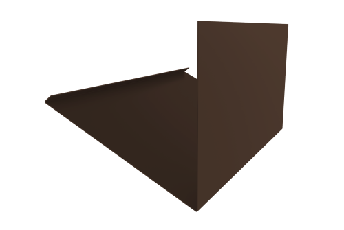 Планка примыкание верхнее к трубе фальц 0,45 Drap TwinColor RAL 8017 шоколад (3м)