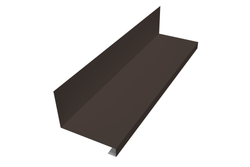 Планка примыкание нижнее к трубе фальц 0,45 Drap RR 32 темно-коричневый (2м)