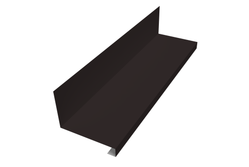 Планка примыкание нижнее к трубе фальц 0,45 Drap ST RAL 9005 черный (2м)