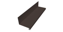 Планка примыкание нижнее к трубе фальц Grand Line 0,5 Drap TX RR 32 темно-коричневый (3м)