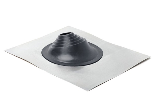 Проходной элемент MF угловой №1 (75-200мм) +185 EPDM (металлический неокрашенный фланец) темно-серый