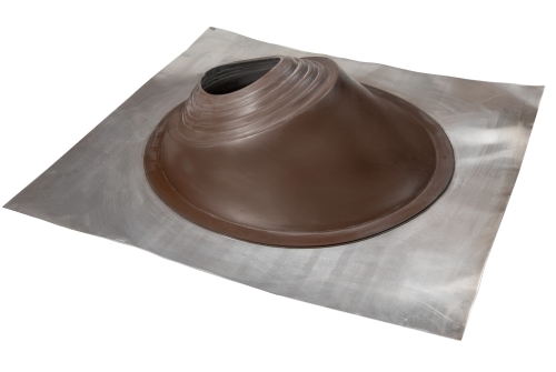 Проходной элемент MF угловой №3.1 (280-460мм) +185 EPDM (металлический неокрашенный фланец) коричневый