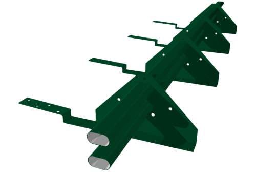 Снегозадержатель трубчатый для композитной черепицы Roman RAL 6005 (3м)