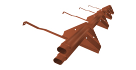 Снегозадержатель трубчатый для натуральной черепицы Стандарт RAL 8004 3м (профиль до 50мм)