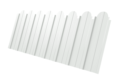 Профнастил С10A фигурный 0,45 PE RAL 9003 сигнальный белый